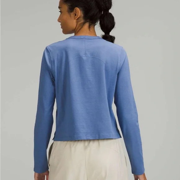 Lululemon Classic-Fit Cotton-Blend Long Sleeve Shirt - Water Drop - Picture 2 of 5